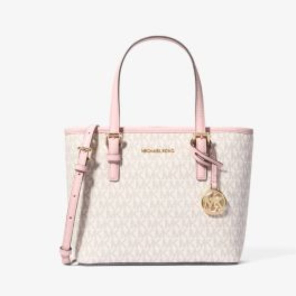 NWOT Michael Kors Jet Set Travel Extra-Small Logo Top-Zip Tote Bag